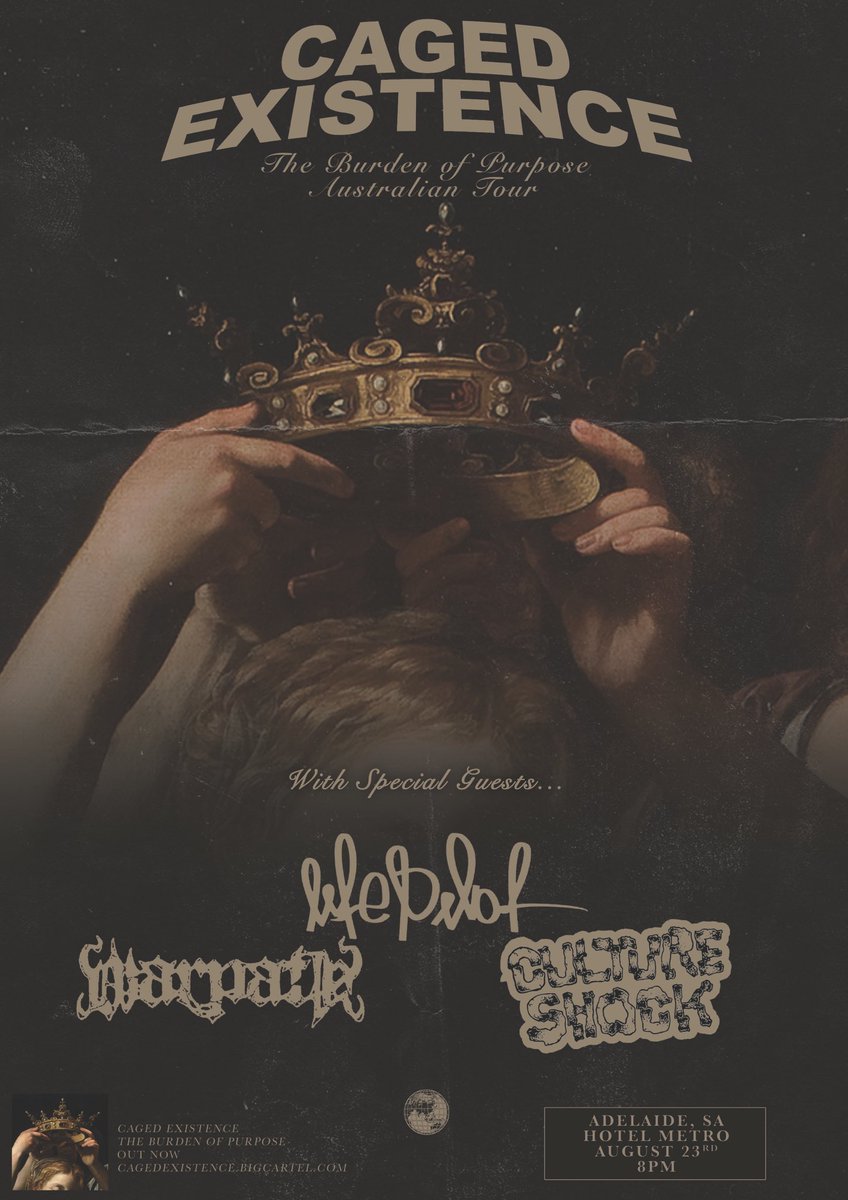 CagedExistence's tweet image. Tomorrow night we head to Adelaide to play at The Metro alongside Life Pilot, Warpath HC and Culture Shock.
Doors are at 9pm, be there early for all the bands.
Photo: Danielle Annetts