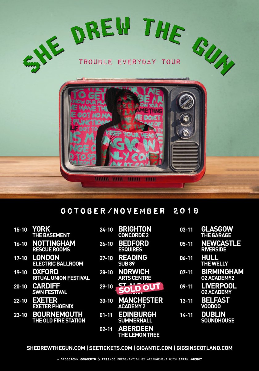 Dawny_G's tweet photo. Main crew @shedrewthegun hit the road this October for the Trouble Everyday Tour its going to be fucking boss so don’t miss out on it. Loads of dates, loads of places not loads of tickets left though!! #livemusic #politicallycharged #feminist #punkrock #psycadelic #live https://t.co/ALfUhxKbSn