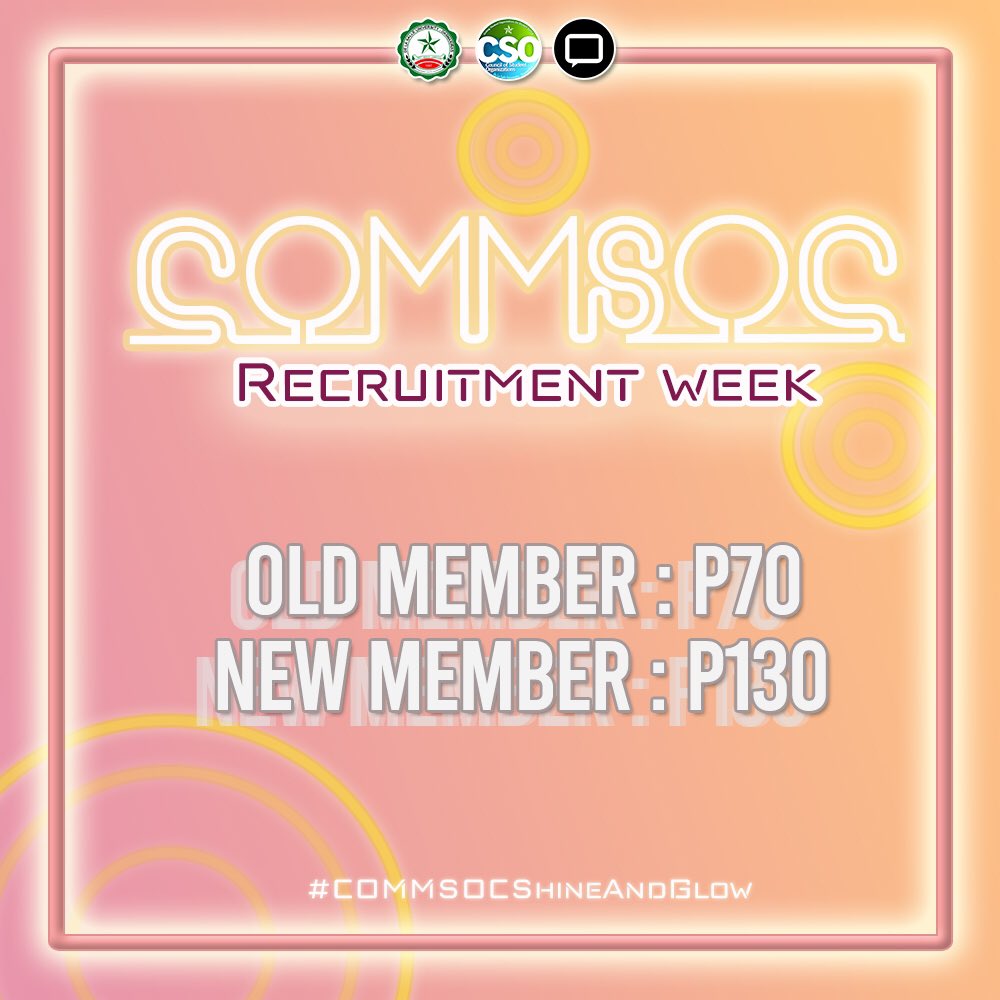 COMMSOC_DLSUD's tweet photo. Have a heart for hosting and making exciting events? The DLSUD Communication and Media Society is very ready to welcome and enhance your skills. Visit our booth located at JFH Kubo from 10am-5pm. See you there!
#COMMSOCShineAndGlow
#CSORSO1920
#CSORSOFamily https://t.co/bfVtOAtDCs