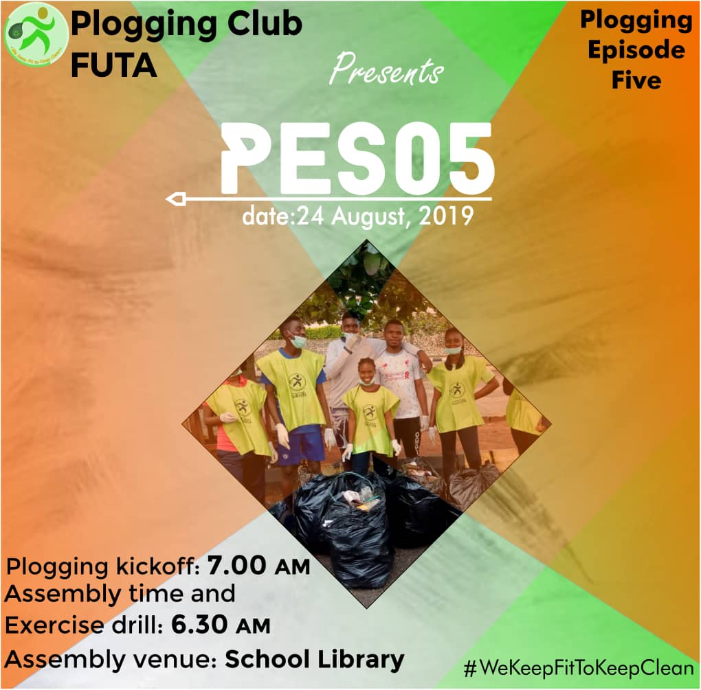 ploggingnigeria's tweet photo. #PES05 for #PloggingClubFUTA, Akure
@SDGsFUTA @FUTAkure @InsideFUTA @futablog @FUTARadio931FM @Proud_futarian @tedx_futa @futagists @FUTATigers_ @miss_mayreham1 https://t.co/isUEiTJTXG