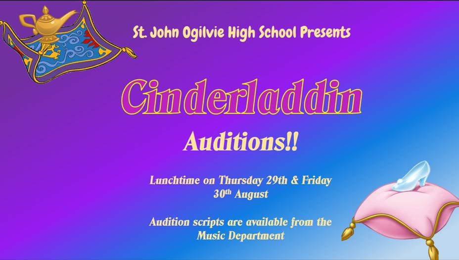 st_johs_music's tweet image. ANNOUNCEMENT! School show auditions for &apos;Cinderladdin&apos; the Pantomime will take place next week in the Music department! If you are interested in drama, singing, dancing or would like to try something new, come along and get a script from the Music Base!🎭🎵⭐ #teamshow #pantotime