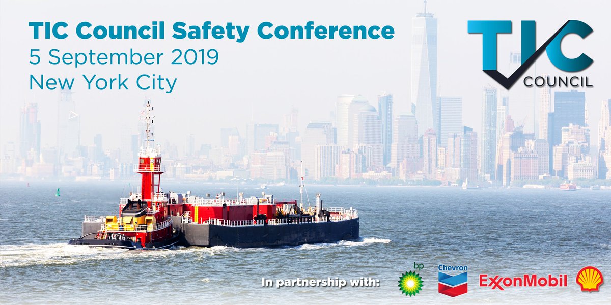 TICCouncil's tweet photo. How do ethics/integrity influence #safety within the #petroleum industry? Find out during the opening session of the #TICCouncil Safety Conference facilitated by #LPS on 5 Sep in NYC organised with #BP #Chevron #ExxonMobil  #Shell. More here: https://t.co/6pUrAggOe8

#oiltrading https://t.co/WXDbzlBG9r