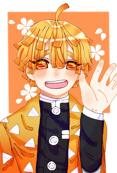 わう@ラさんがTwitterに投稿した我妻善逸(鬼滅の刃)のイラスト。