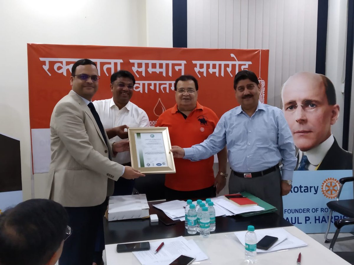 urs_certificate's tweet photo. Congratulations to Rotary Noida Research & Social Welfare Trust (Rotary Blood Bank) for achieving ISO 9001:2015 (#Quality_Management_System).
#ISO_9001 #QMS #Audit #Blood_bank https://t.co/ZpljbDMBjs