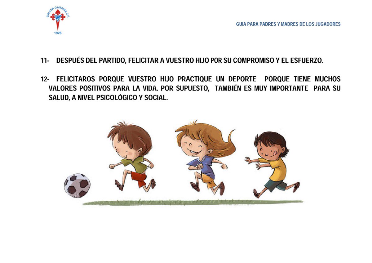 GaiteiraCF1926's tweet photo. Documento que todos deberíamos leer y reflexionar sobre el.

Estas pautas están redactadas por Pepe Velo, nuestro Director Técnico, el cual es profesor de psicología en la escuela gallega de entrenadores.

#galiciagaiteira https://t.co/IS5KQ0GevM
