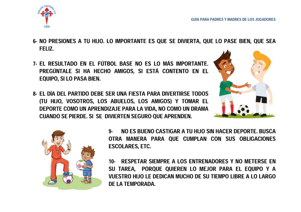 GaiteiraCF1926's tweet photo. Documento que todos deberíamos leer y reflexionar sobre el.

Estas pautas están redactadas por Pepe Velo, nuestro Director Técnico, el cual es profesor de psicología en la escuela gallega de entrenadores.

#galiciagaiteira https://t.co/IS5KQ0GevM