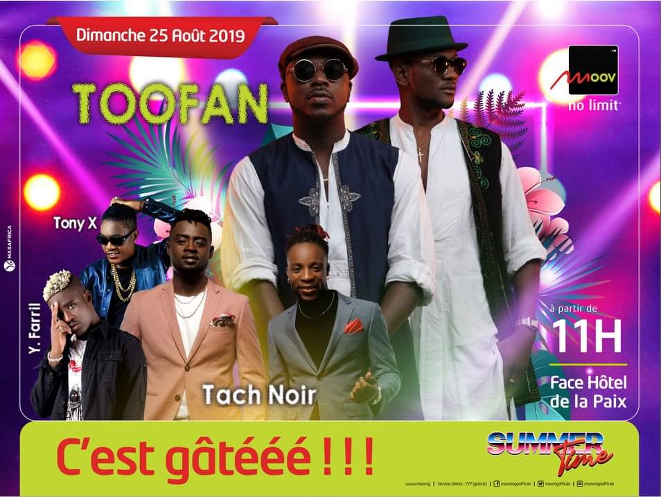 228Events's tweet photo. #ÇaNePèpèreraPas 

Pour ce premier dimanche des vacances avec @moovtgofficiel pour le SummerTime, retrouvez le célèbre duo de la musique togolaise @ToofanOfficiel pour un pur spectacle live à la plage en face de l'hôtel de la paix à partir de 11H. https://t.co/2Zf5gNNPGj
