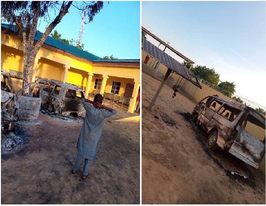 nse_anthony's tweet photo. Breaking – Pictures: Boko Haram strikes again, invades Magumeri community, burn down council secretariat, other public, private houses in Borno https://t.co/PRLLczss88 https://t.co/wseKi2f2cR