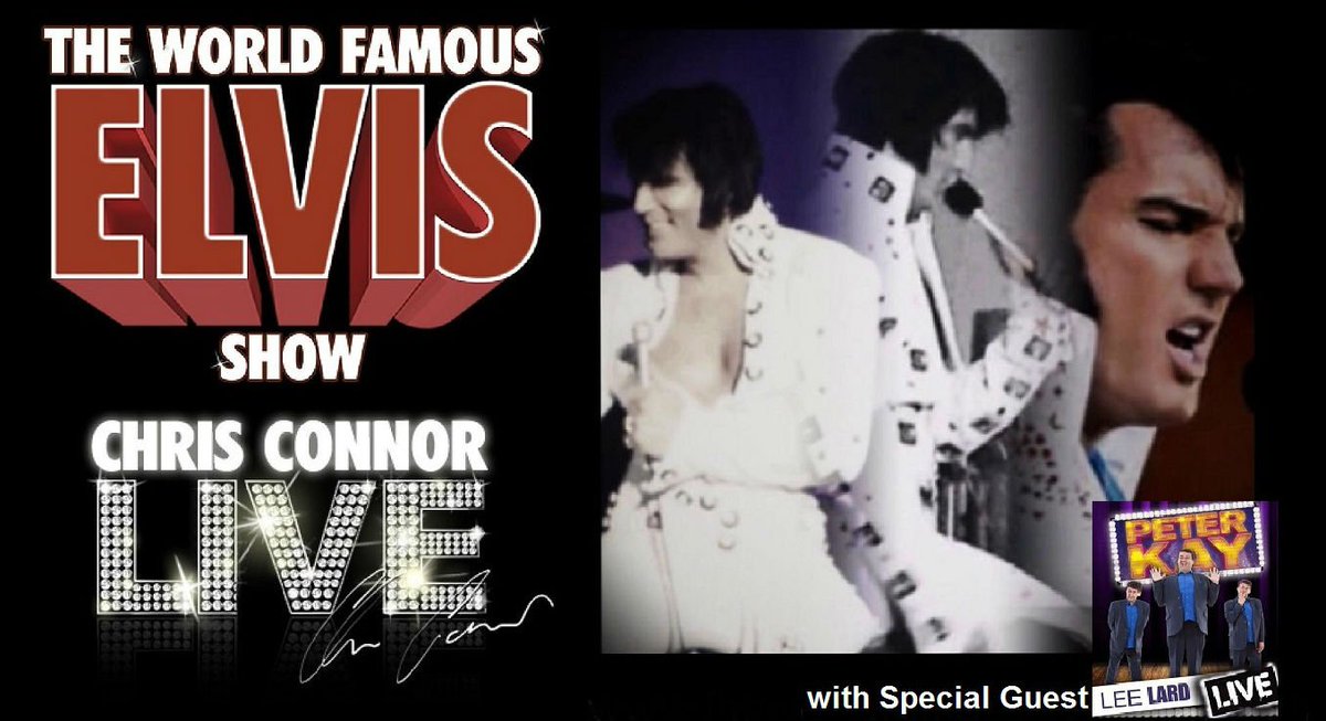 The World Famous Elvis Show starring Chris Connor 
A magnificent 2 hour theatre production, recreating two popular Elvis Presley concerts. 

Sunday 3rd November. Find out more at bit.ly/2XM3CbM