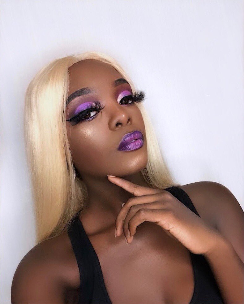 RadianceFirst1's tweet photo. “PURPLE” This Look Was Inspired By @tajiareed Shes Amazing‼️< products used tagged in picture>#BrownSkinGirlChallenge #HotGirlSummer #melanin #Queens https://t.co/kTHnotMCyw