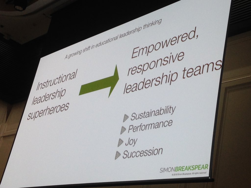 The move to empowered, responsive leadership team with sustainablily, performance, joy and building succession. <a href="/SimonBreakspear/">Simon Breakspear PhD</a> #wappa19 cc <a href="/mattdeeble/">matt deeble</a>