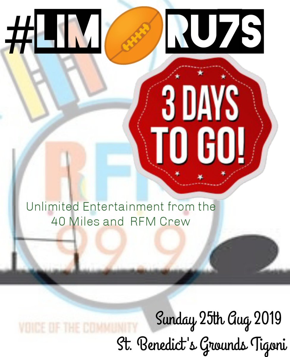 LimuruR's tweet image. #Limuru7s 

Just 3 more days to go ! 
Free entry| Unlimited Entertainment from the Best of The Best #40MilesEntertainment @FmRealest

Karibu saana! 

#JeffAndHamoOnHot #KenyaCensus2019 #JKLive #BarakaZaMilele #census2019 #BarakaZaQwetu #QueenSugarTalks