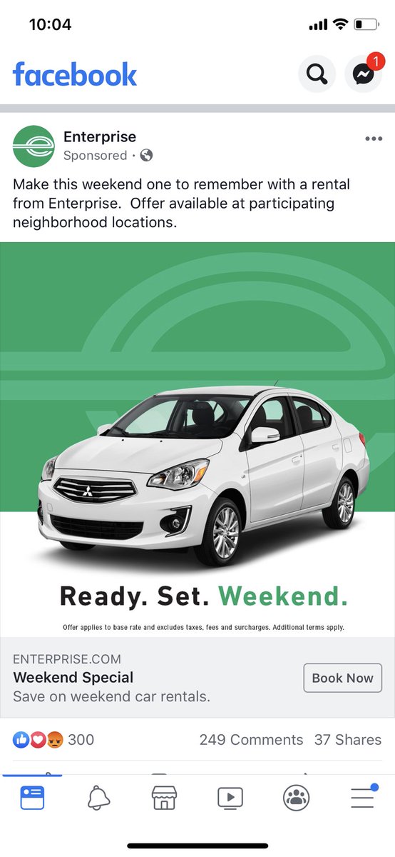 yoonj_ro's tweet photo. @realMaxChomas I googled some rental car in private mode, and now this show up. Naive me googling in private mode to avoid price discrimination tactics from the company. https://t.co/gcv6w8P7ZC