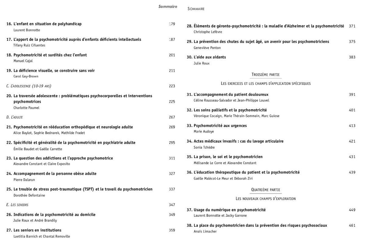 ThomasPsychomot's tweet photo. Sommaire du "Grand Livre des Pratiques Psychomotrices" #Psychomotricité https://t.co/3Y1alHFyFd