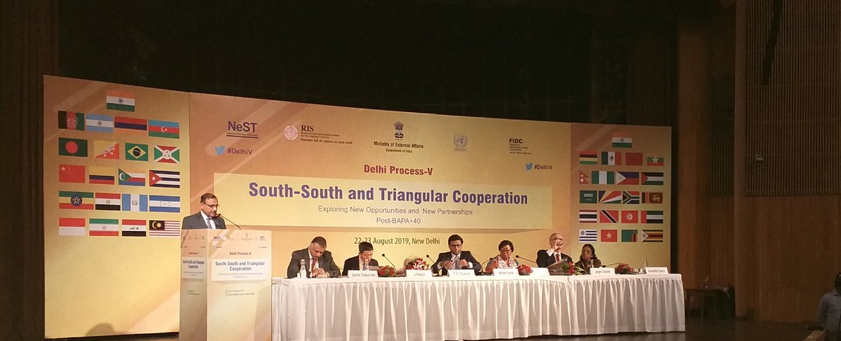 One of world's biggest platforms for the theoretical and empirical discussions of South-South Cooperation, the Delhi Process, just kicked off in #India #NewDelhi. #DelhiV @RIS_NewDelhi @Sachin_Chat @UNOSSC @FIDC_NewDelhi @NeST_SSC @ITECnetwork @M_Philani @IGD_SA @SAIIA_info