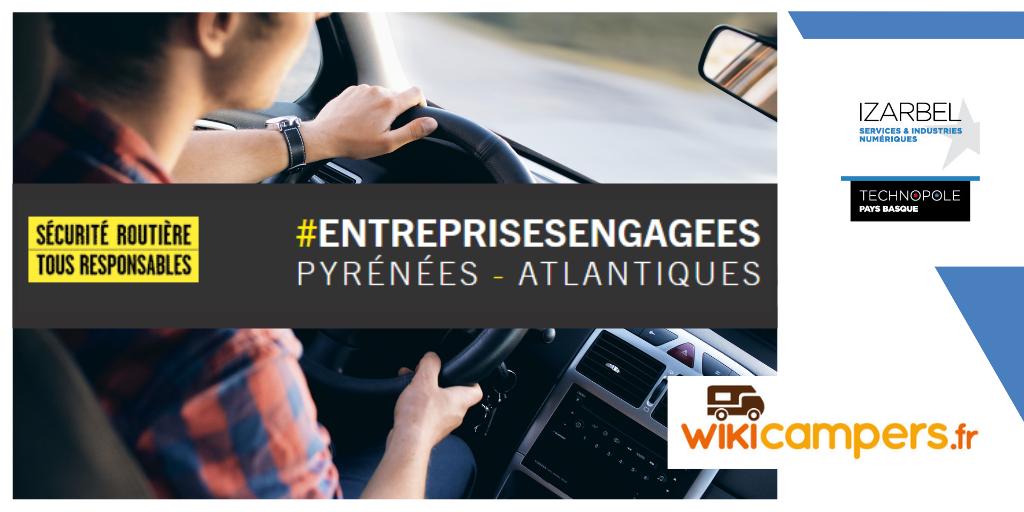 La plateforme de location de camping-cars et vans entre particuliers, <a href="/Wikicampers/">Wikicampers</a> a rejoint <a href="/EntEngagees64/">Entreprises Engagées</a> , initiative départementale mobilisant les entreprises autour du risque routier 👍En savoir plus ▶️ ow.ly/qTw450vw5Pu