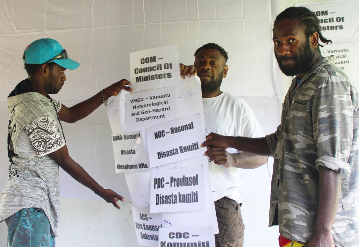 #NDMO #VMGD, Shefa Provincial Council and Oxfam in Vanuatu continue to strengthen Community Disaster &amp; Climate Change Committees #CDCCCs in Shefa communities.
#DisasterREADY #DisasterPreparedness