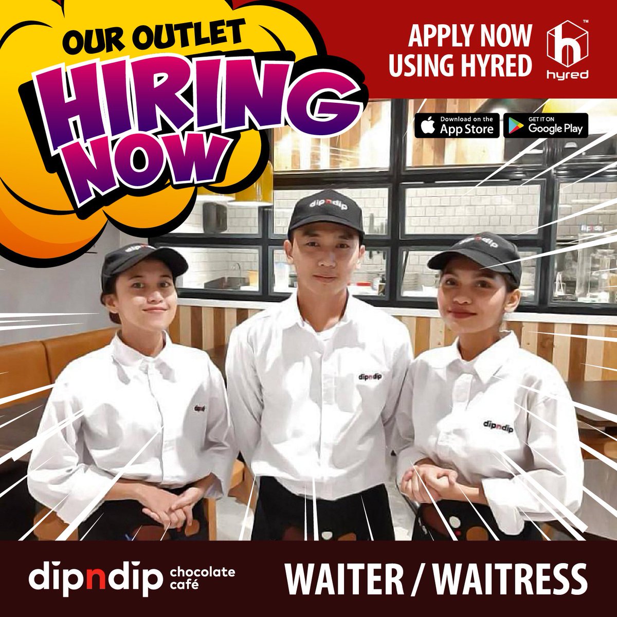 HyredMY's tweet photo. Anda berada di Johor Bharu. Rebut peluang untuk belajar berkenaan seni makanan coklat dengan dipndip Chocolate Cafe, Midvalley South key. Muat turun aplikasi Hyred sekarang dan tingkatkan kemahiran anda. Ingat part time ingat Hyred.

#hyred
#dipndip
#kerjakosong
#akubukanpemalas https://t.co/50VgX9IEOj