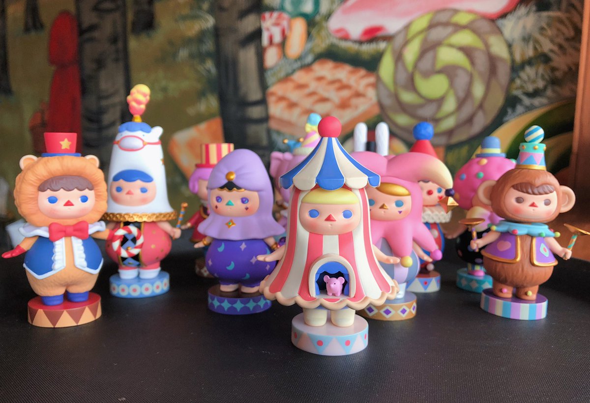 Chinnamon_W's tweet image. หมดนี่ของบอส แต่บอสใจดีให้มาถ่าย น่าร๊ากทุกตัวเลยลูกกกกกกกกกกก #circusbabies #pucky #popmark by #puckyart