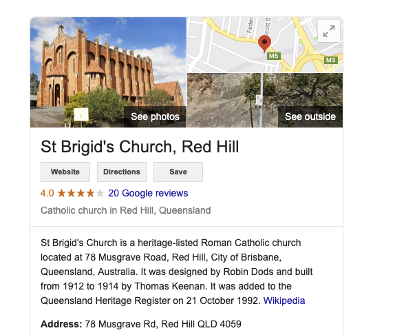 Okay a postscript thanks to  @tendencies87 - if the bridge is the rail bridge from West End to Roma, then we're looking at Bluey living in Red Hill and..... St Brigid's Church!