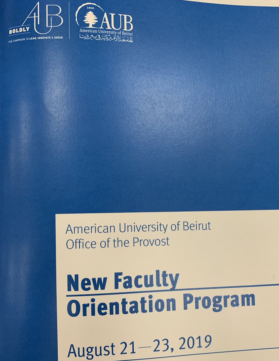 Ongoing new faculty orientation <a href="/AUB_Lebanon/">American University of Beirut</a>