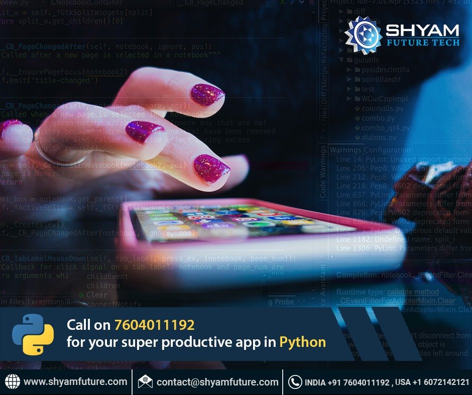 shyamfuturetech's tweet image. Want a super-fast performing mobile app?
Use #Python for its unique features for process integration, unit testing framework and swift control capabilities for super-sonic speed.
#SFTpost #pythonbenefits #mobileappdevelopment #websitedevelopment #pythonfeatures #highspeedapps