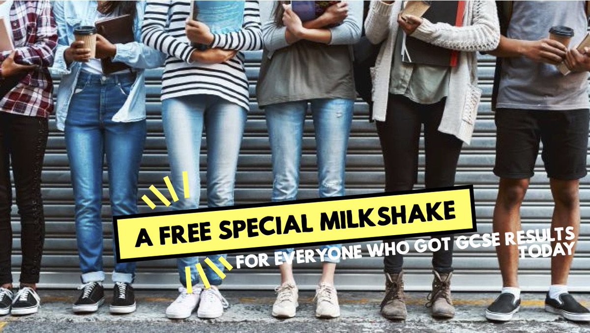 Free special milkshake for those getting GCSE results