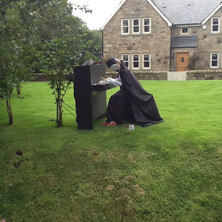 HallRennington's tweet photo. It's now 2 sleeps till our #scarecrow festival #BankHolidayWeekend   Whichever day you come it's a day for all the family #Scarecrows games 4 children, #Scarecrow memorabilia, made in #Rennington stall Will the pianist be there to entertain? https://t.co/x26hmZ7Nyo