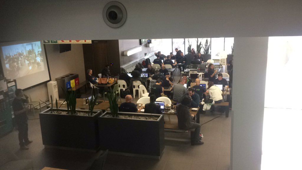 chrisjantjie's tweet photo. #SageHackathon kicked of this morning in the Menlyn campus’ Atrium...Product Delivery AME busting the Innovation goals today... @SageGroupZA @philipmeyer @PieterBensch @LinzPh #lifeatsage https://t.co/1FTJlIzwF8