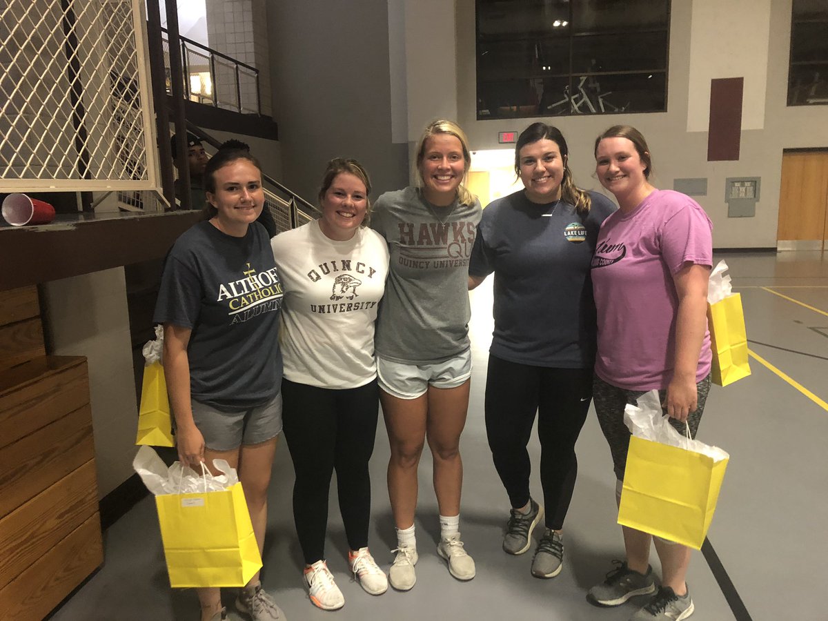 HawkQu's tweet photo. Congrats to Men’s Tennis “Team Malparidos” on winning the first Intramural Competition of the season in Midnight Dodgeball. Congrats to the Ladies Team IDGH on winning the women’s bracket of Midnight Dodgeball!!! https://t.co/r26dkKh2aE