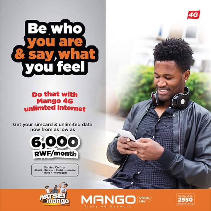 4GusersinRwanda's tweet image. #MangoTelecom gives you the freedom to be who you really are and the freedom to express what you feel! Get a Sim card now from as low as Rwf 6,000/month.

#IyatseNaMango #4GUnlimiteddata #LTE #Smartphones #NoBunddles #FastestInternet #MangoTelecom