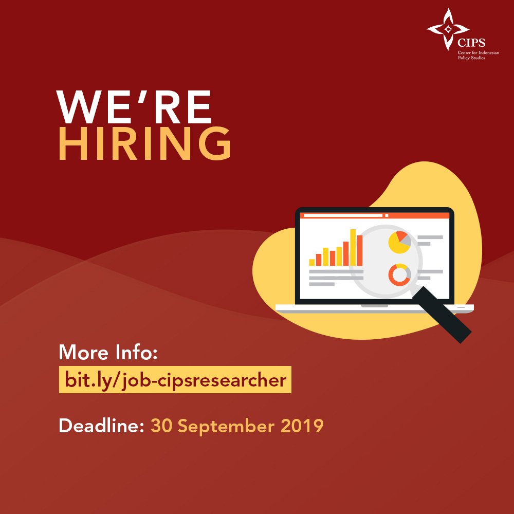 cips_id's tweet photo. CIPS is looking for a new policy researcher with strong analytical skills and research experience to join our dynamic team!
Find out more at: https://t.co/fNI3ok0g53 https://t.co/InmfnCFovu