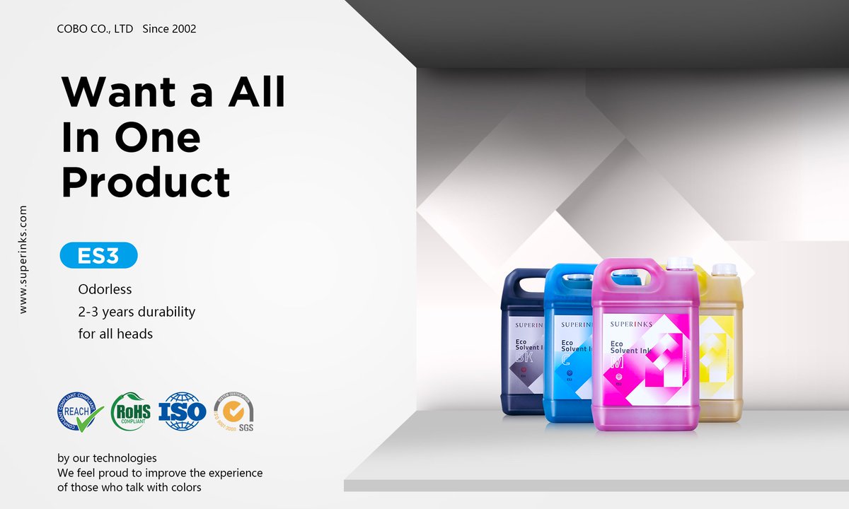 kynazhou's tweet photo. SuperInks #Eco solvent ink
For #Starfire, #Konica, #Seiko, #Polaris, #Spectra, #Xaar
Outdoor durability 2-3 years.
https://t.co/AFuFfAhOuE
#ink #printerink #printingink #jet #printer #printhead #ecosolventink #solventink https://t.co/G8tkG4HZaR
