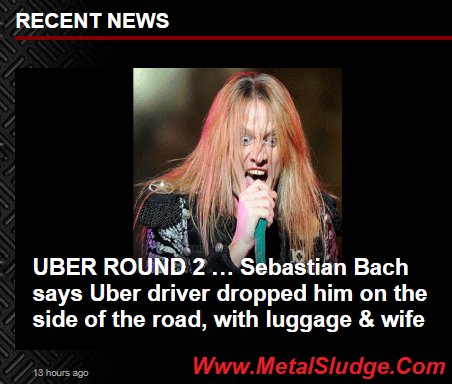 cskkdfgr's tweet photo. UBER ROUND 2 .... @SebastianBach says @Uber driver dropped him on the side of the road, with luggage & wife
#SebastianBach #Vs #Uber #RoundTwo #ExSkidRow #Baz #ManChild #GiantKindergartner #Hysterical #MetalSludge
https://t.co/cL2d4SM4I4 https://t.co/fW9TW6eqKz