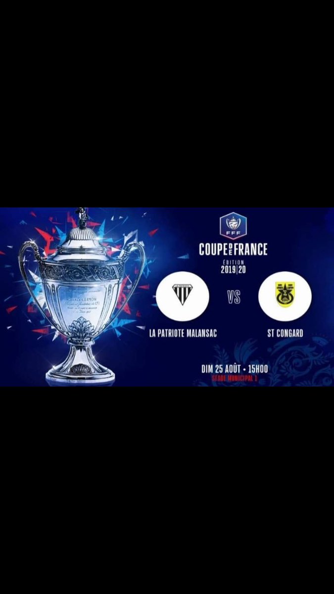 PMalansac's tweet photo. Coupe de France !!!

Ça ce passe à la maison 

Dimanche 25 Août 

Malansac - St Congard 

🔲🔳 🔥🔥🔥🔥🔥 https://t.co/B4fR2h0bYH