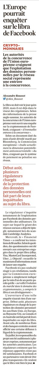 Et si le #libra de #Facebook ne voyait tout simplement jamais le jour ? <a href="/Alex_Rousset/">Alex R</a> <a href="/LesEchos/">Les Echos</a> #cryptomonnaie #gafam vs #regulation #banquescentrales #protectiondesdonnees