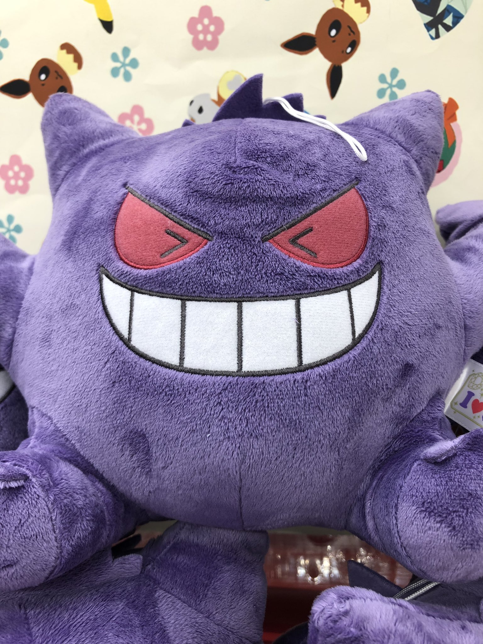 秋 葉 原 Hey 3 10 英傑大戦稼働 En Twitter プライズ 本日新入荷 I Love Gangar でっかいぬいぐるみ うれしい うとうと ゲンガーの可愛いぬいぐるみ入荷です 表情違いで全2種類ですよ Hey2階に登場です 秋葉原hey ポケモン ゲンガー T