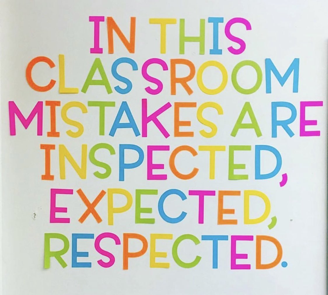 Saw this in a school today and had to share it! Love it #mistakesareok