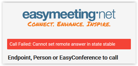 EasymeetingOps's tweet photo. We have some issues with Firefox dailing in to a meeting. Please use Google Chrome for videoconferencing fra PC.
This massage will show on your screen. We hope to have this resolved by monday. https://t.co/UMCrRYM2cU
