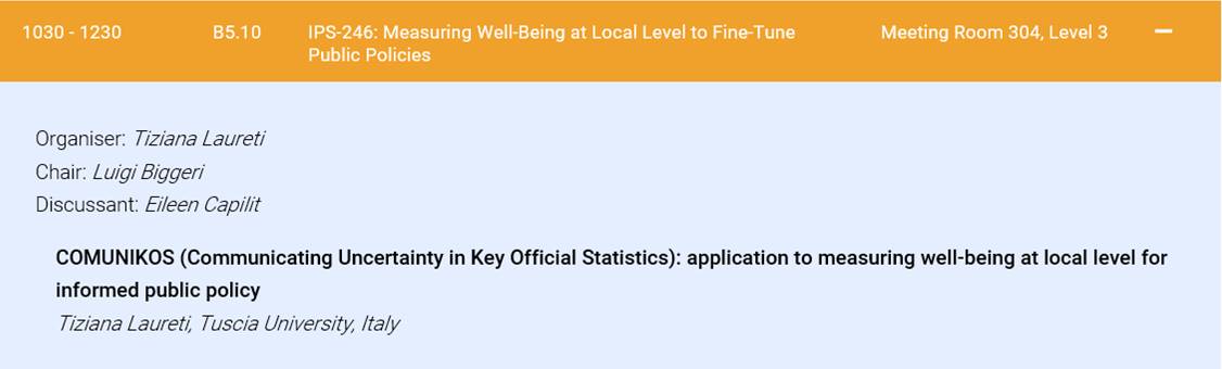 comunikos's tweet photo. Don’t miss our COMUNIKOS presentation, including an application to measuring well-being at local level for informed public policy, at the 62nd World Statistics Congress ISI2019 in Kuala Lumpur, tomorrow 23rd of August at 10:30. #COMUNIKOS #ISI2019 #OfficialStatistics https://t.co/aktTX5Wfg8