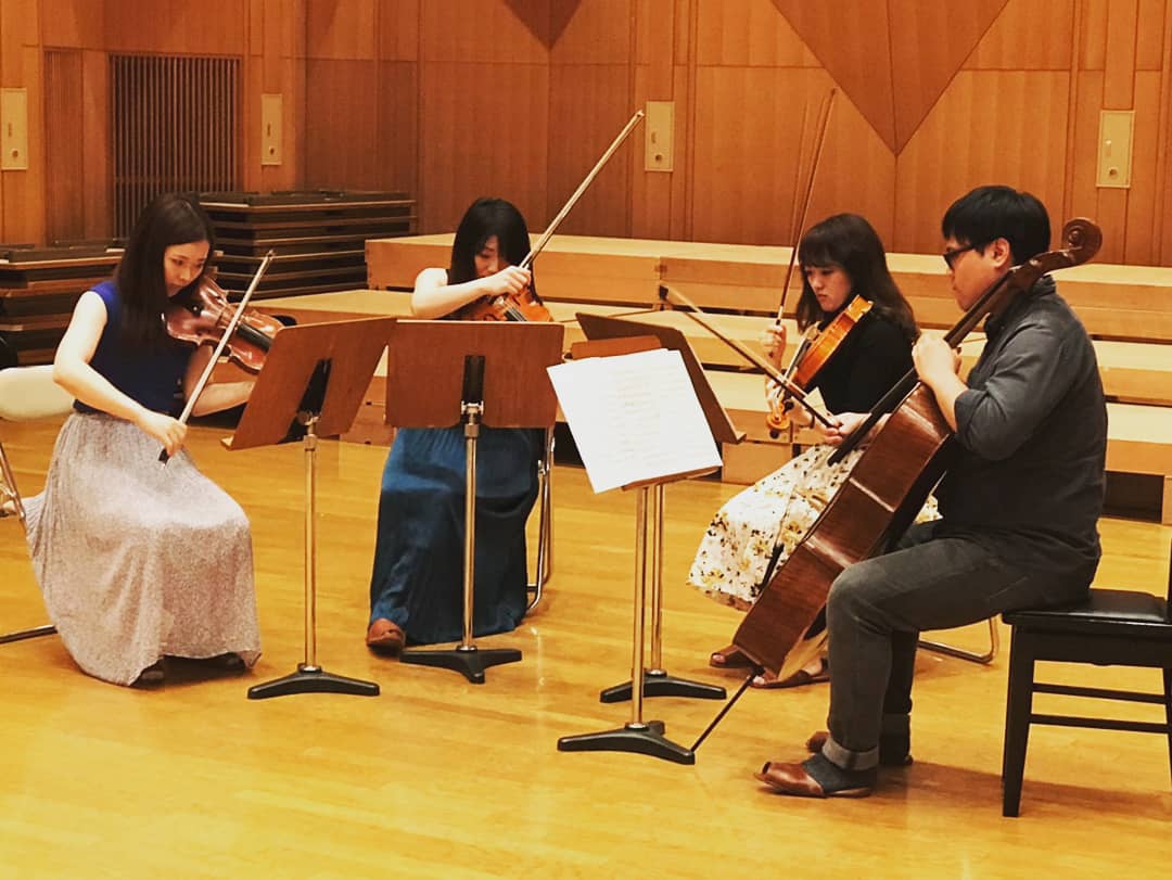 Quartetf4's tweet photo. 軽井沢へ深山尚久先生の室内楽合宿に3日間参加してきました！
9/6(金)のコンサートへむけて、レッスンを沢山して頂き、とっても有意義な時間でした✨ https://t.co/FavduSyRPW