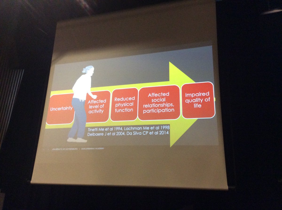 Nordic Stroke Congress. Fear of falling after stroke probably not received the attention it should. Issues of resulting sedentary activity well documented. Carina Persson from Sweden presents some results from the FallsGOT study with 504 participants.
