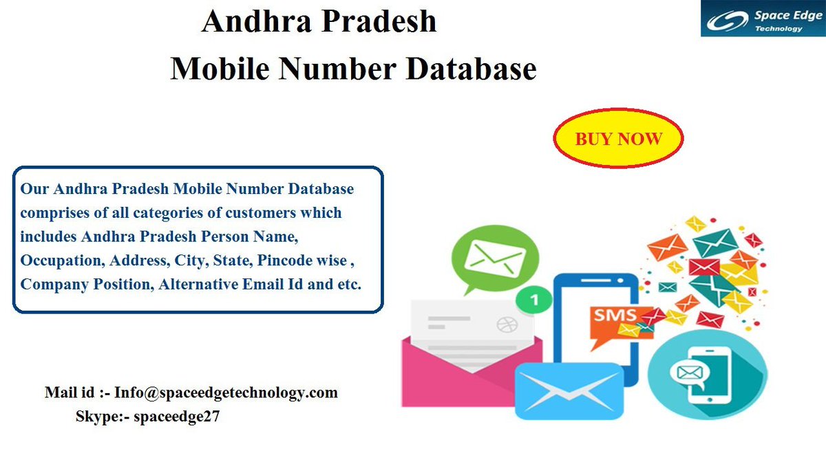 spaceedgetech's tweet image. #AndhraPradesh 
#MobileNumberDatabase
#SpaceEdgeTechnology provide Database for Andhra Pradesh #BusinessDatabase, #CarOwnersDatabase, Career Seeker, CDMA, Colleges &amp;amp; Schools Companies, Corporate Database, Employees, IT , IT Professional , etc.. spaceedgetechnology.com/andhra-pradesh…