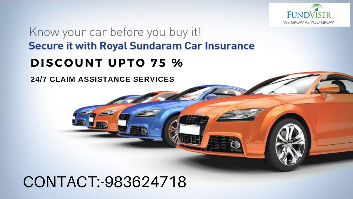Fundviser8's tweet photo. Get your car insured in lowest premium.
we provide upto 75% discount in vehicle insurance.
you will get 24*7 assistance with your claim settlement.
#insurance #car #vehicle #tata_aig #royal_sundaram #future_generali #bajaj_allianz #maruti #discount #claim #premium https://t.co/sxrkr2hiZ8