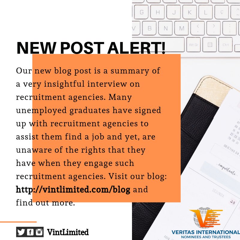 Know your rights when you engage recruitment agencies to help you find a job. #VintQuotes #VintLimited #NewPostAlert #Recruitment #JobSeekers