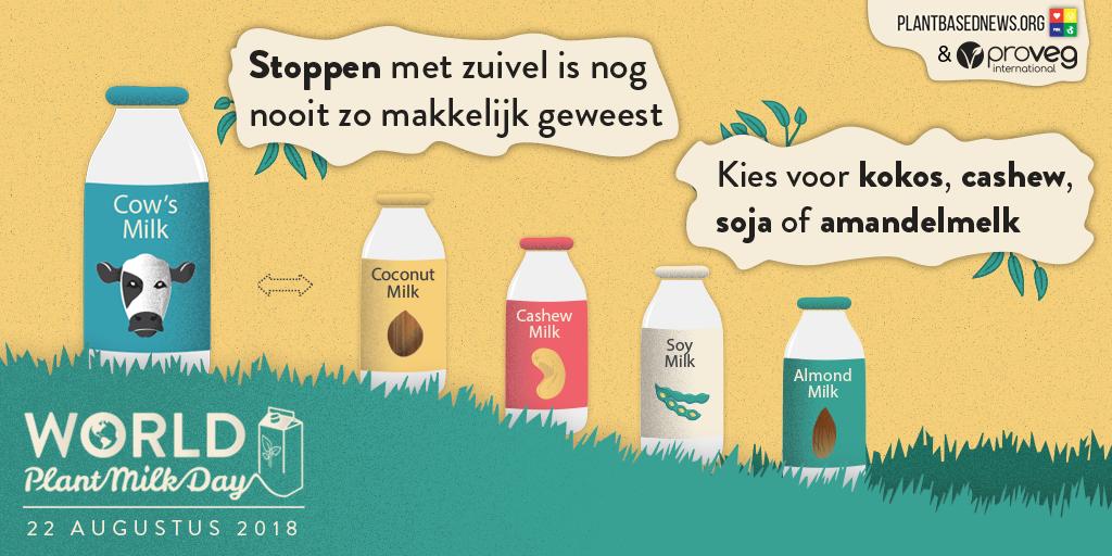 eetalage's tweet photo. Het is vandaag #WorldPlantMilkDay. Gelukkig is plantaardige melk, een goed alternatief voor zuivel,  in steeds meer supermarkten, koffiebars en lunchrooms verkrijgbaar. Dat is goed nieuws voor de planeet, de dieren en onze gezondheid. https://t.co/Rv5RuXiQm6