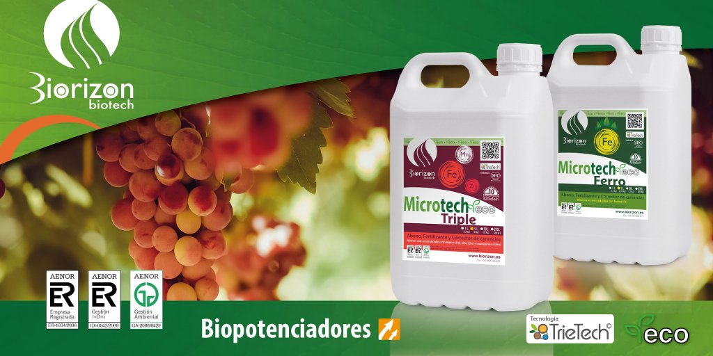 BiorizonBiotech's tweet photo. #MicrotechTriple favorece la actividad microbiana, previene y cura estados carenciales por desequilibrios en la asimilación de elementos nutritivos. #MicrotechFerro combate la falta de hierro y favorece la formación de la clorofila. Certificado #ECO
=> https://t.co/c6FoorlzI9 https://t.co/T7DOqFZEnE