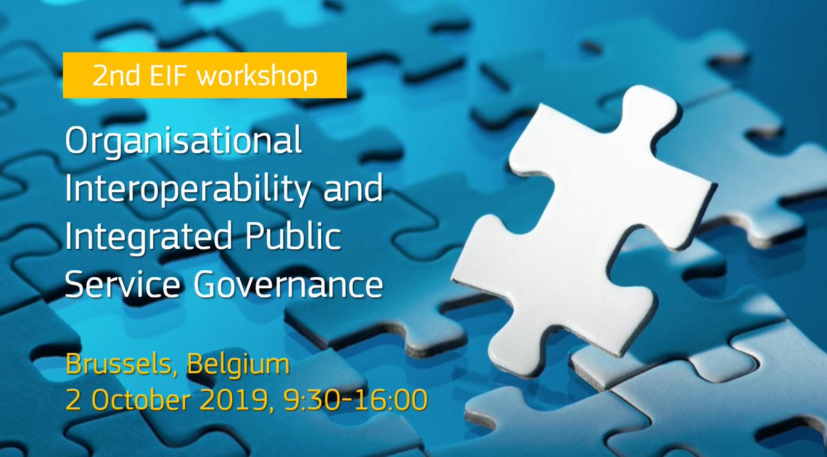 How can the #European #Interoperability Framework help you improve organisational and governance aspects of your #digital public services and ensure #seamless delivery? Sign up for our #EIF workshop on 2/10 and get inspired by best practices &amp; case studies europa.eu/!WR79tG