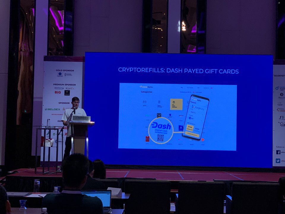 Cryptorefills's tweet image. Thank you 😃 for all the positive reactions on the #Dash #partnership with #CryptoRefills, happy to share a picture 📷 during the presentation at the  #Bloconomic conference in 📍Kuala Lumpur. Thank you Felix @DashinThailand