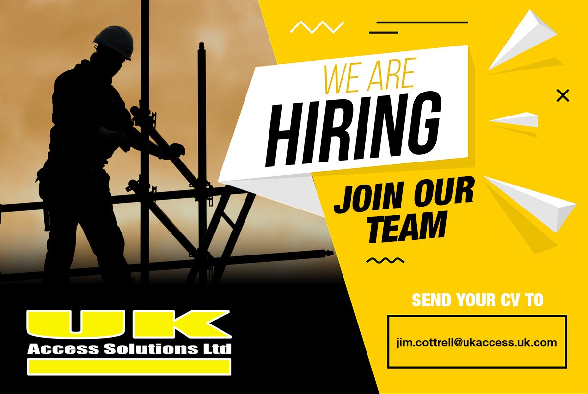 UK Access Solutions Ltd is seeking to recruit a Scaffolding Contracts Manager. Candidates must have proven experience in managing large projects safely, on programme and within Budget.

Please send CVs to jim.cottrell@ukaccess.uk.com

#scaffolding #jobs #vacancy #ukaccess